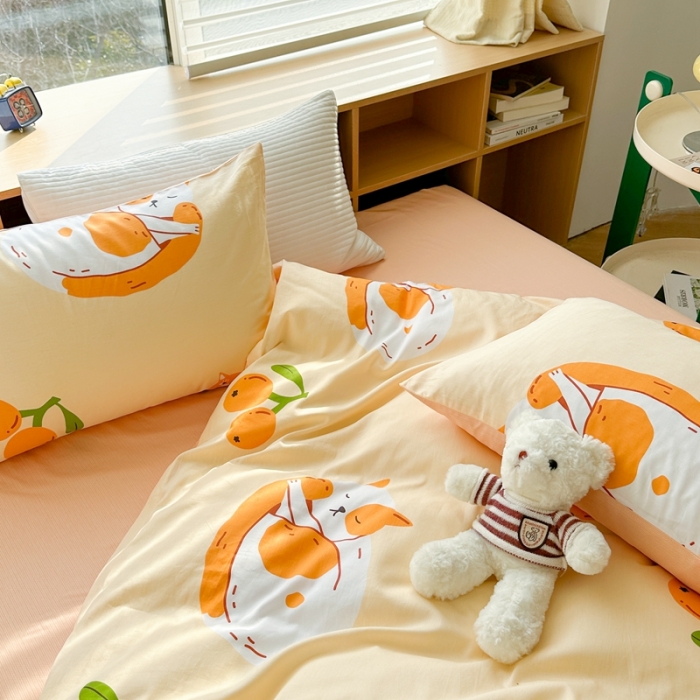 91家纺网 家纺一手货源 找家纺 时年 2023新款热爱生活·全棉系列第二期 小橘猫