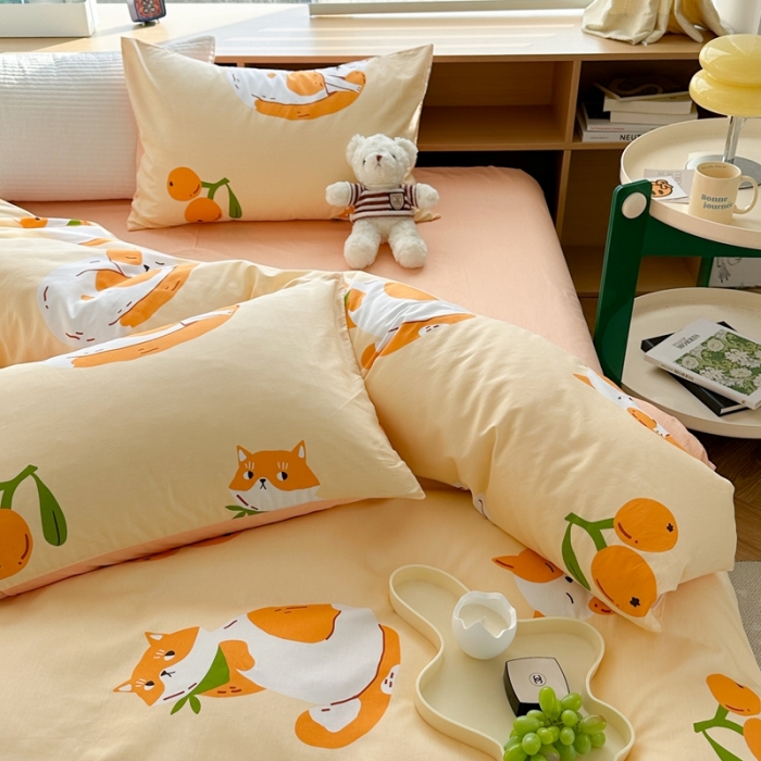 91家纺网 家纺一手货源 找家纺 时年 2023新款热爱生活·全棉系列第二期 小橘猫