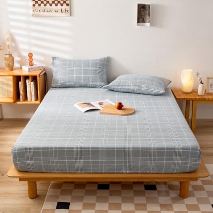 91家纺网 家纺一手货源 找家纺 (总)九沐良品 新款A类色织水洗棉床笠