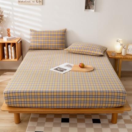 91家纺网 家纺一手货源 找家纺 (总)九沐良品 新款A类色织水洗棉床笠