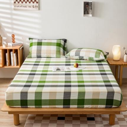 91家纺网 家纺一手货源 找家纺 (总)九沐良品 新款A类色织水洗棉床笠