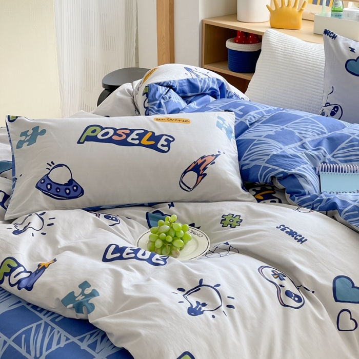 91家纺网 家纺一手货源 找家纺 时年 2023新款热爱生活·全棉系列第二期 宇航梦-蓝