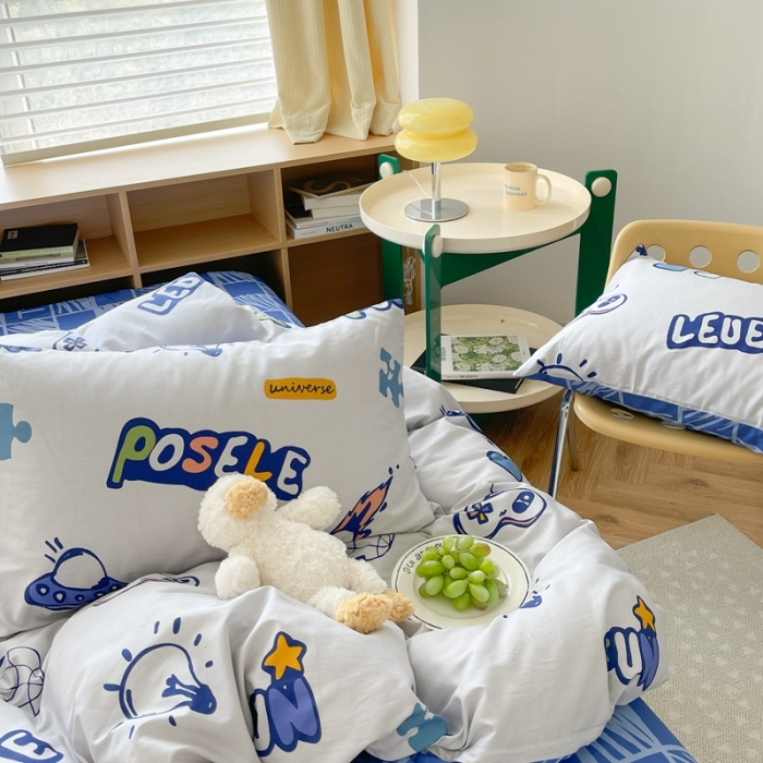 91家纺网 家纺一手货源 找家纺 时年 2023新款热爱生活·全棉系列第二期 宇航梦-蓝