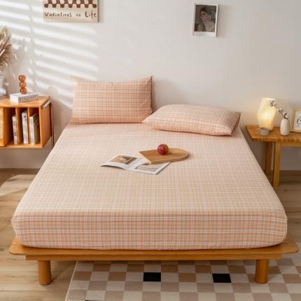 91家纺网 家纺一手货源 找家纺 (总)九沐良品 新款A类色织水洗棉床笠