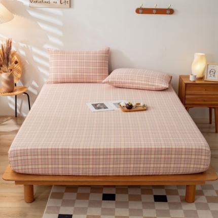 91家纺网 家纺一手货源 找家纺 (总)九沐良品 新款A类色织水洗棉床笠