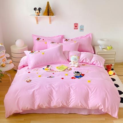 91家纺网 家纺一手货源 找家纺 （总）金窝窝家纺2024新款活性精品纯棉毛巾绣四件套-梦想星空