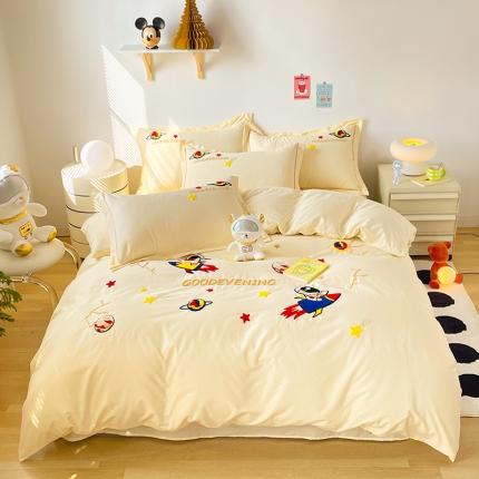 91家纺网 家纺一手货源 找家纺 （总）金窝窝家纺2024新款活性精品纯棉毛巾绣四件套-梦想星空