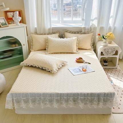 （总）新款聚乙烯凉感针织提花凉席床笠款