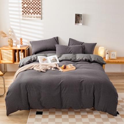 91家纺网 家纺一手货源 找家纺 （总）九沐良品 新款A类色织水洗棉四件套