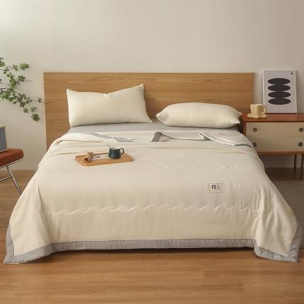 91家纺网 家纺一手货源 找家纺 （总）猎鹿人 2023新款纯色水洗棉纱棉花夏被