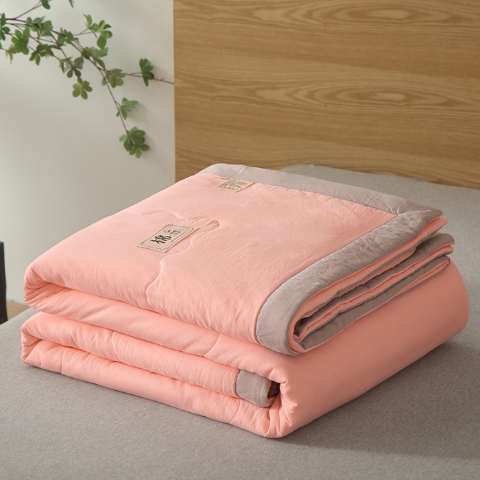 91家纺网 家纺一手货源 找家纺 （总）猎鹿人 2023新款纯色水洗棉纱棉花夏被