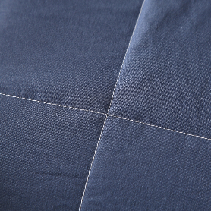 91家纺网 家纺一手货源 找家纺 猎鹿人 2023新款纯色水洗棉纱棉花夏被 绅士蓝