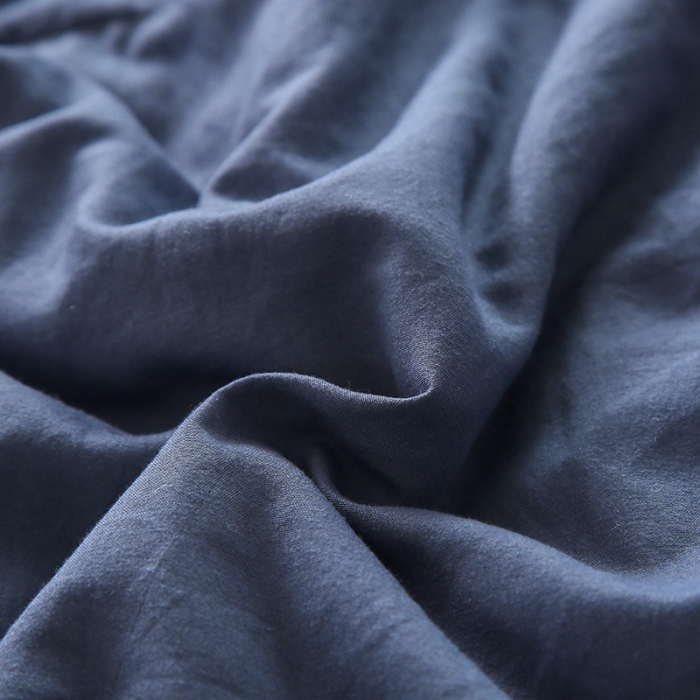 91家纺网 家纺一手货源 找家纺 猎鹿人 2023新款纯色水洗棉纱棉花夏被 绅士蓝