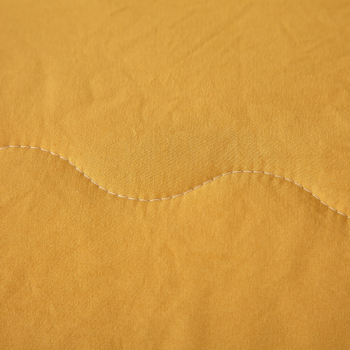 91家纺网 家纺一手货源 找家纺 猎鹿人 2023新款纯色水洗棉纱棉花夏被 栀子黄