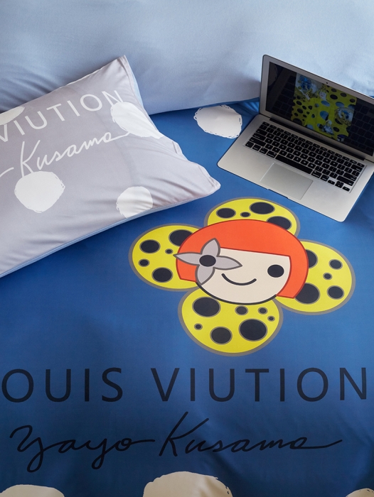 91家纺网 家纺一手货源 找家纺 花沐2023新款全棉针织棉四件套 波点兰