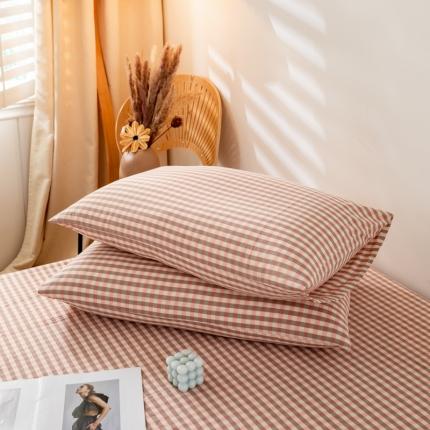 91家纺网 家纺一手货源 找家纺 （总）九沐良品 新款A类色织水洗棉四件套-单品枕套