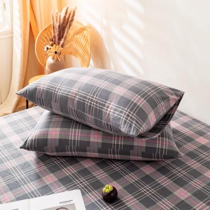 91家纺网 家纺一手货源 找家纺 （总）九沐良品 新款A类色织水洗棉四件套-单品枕套