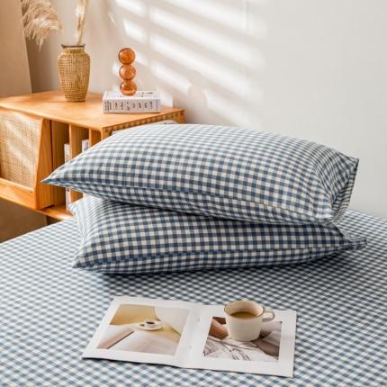 91家纺网 家纺一手货源 找家纺 （总）九沐良品 新款A类色织水洗棉四件套-单品枕套