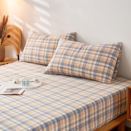 九沐良品 新款A类色织水洗棉四件套-单品枕套 星空米