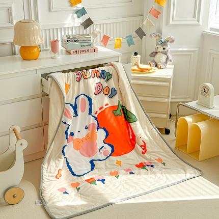 91家纺网 家纺一手货源 找家纺 （总）温宁 2023新款A类牛奶丝大版儿童卡通夏凉被空调被子