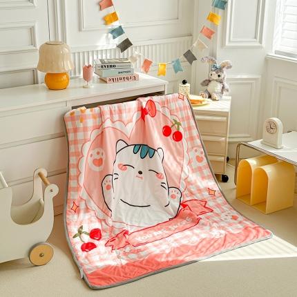 91家纺网 家纺一手货源 找家纺 （总）温宁 2023新款A类牛奶丝大版儿童卡通夏凉被空调被子