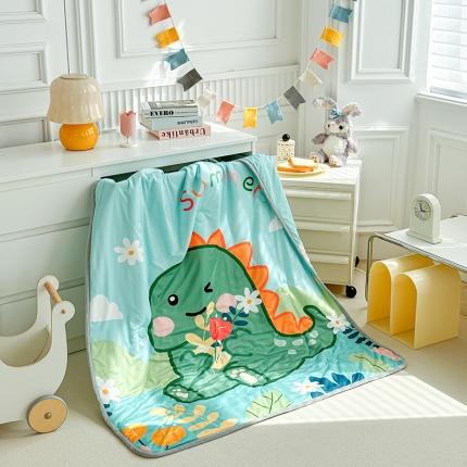 91家纺网 家纺一手货源 找家纺 （总）温宁 2023新款A类牛奶丝大版儿童卡通夏凉被空调被子