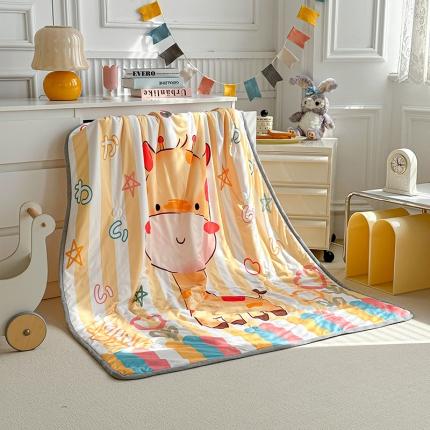 91家纺网 家纺一手货源 找家纺 （总）温宁 2023新款A类牛奶丝大版儿童卡通夏凉被空调被子