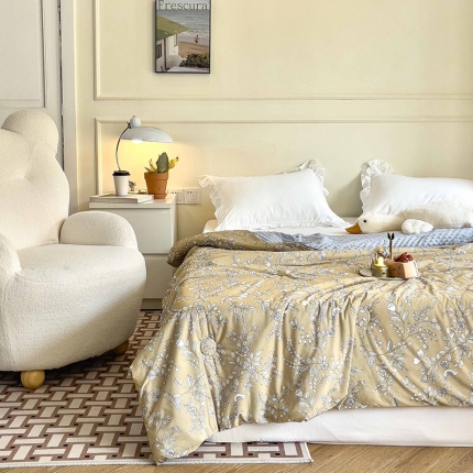 91家纺网 家纺一手货源 找家纺 绒梦里 2023A类凉感丝按摩豆豆夏被直播爆款夏凉被空调被