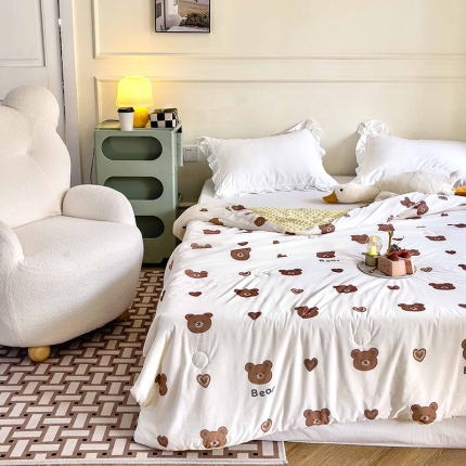 91家纺网 家纺一手货源 找家纺 绒梦里 2023A类凉感丝按摩豆豆夏被直播爆款夏凉被空调被