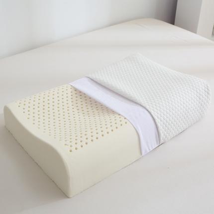 91家纺网 家纺一手货源 找家纺 2025新款成人儿童乳胶枕颗粒按摩乳胶枕A品乳胶枕芯枕头 优雅白-平面款