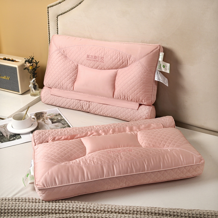 91家纺网 家纺一手货源 找家纺 2023爱来伊草本牵引荞麦枕 粉