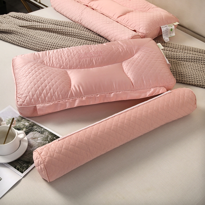 91家纺网 家纺一手货源 找家纺 2023爱来伊草本牵引荞麦枕 粉