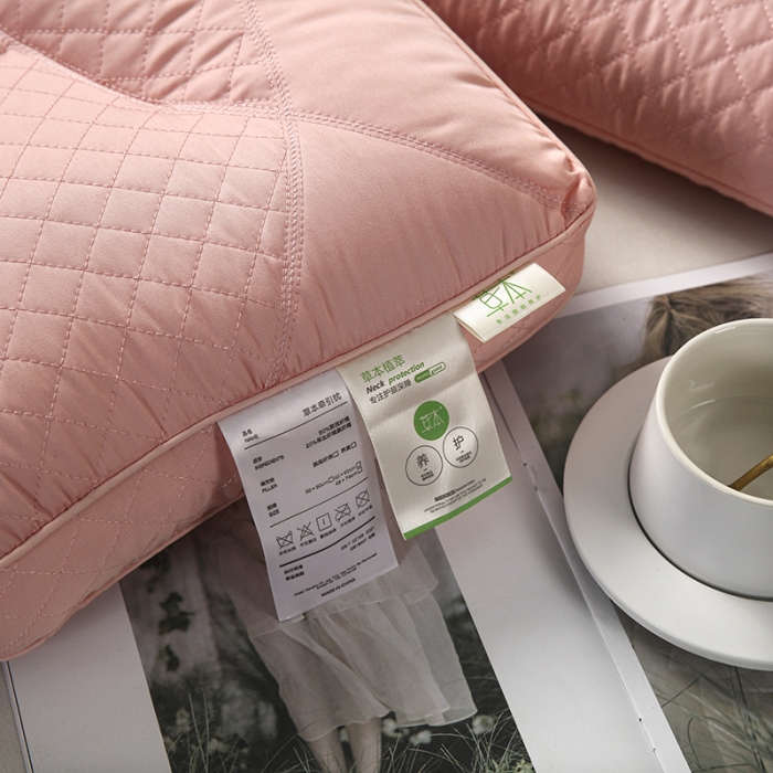 91家纺网 家纺一手货源 找家纺 2023爱来伊草本牵引荞麦枕 粉