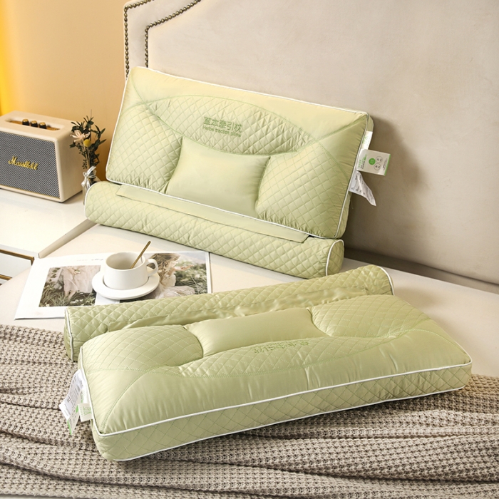 91家纺网 家纺一手货源 找家纺 2023爱来伊草本牵引荞麦枕 绿