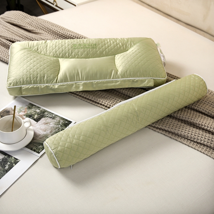 91家纺网 家纺一手货源 找家纺 2023爱来伊草本牵引荞麦枕 绿