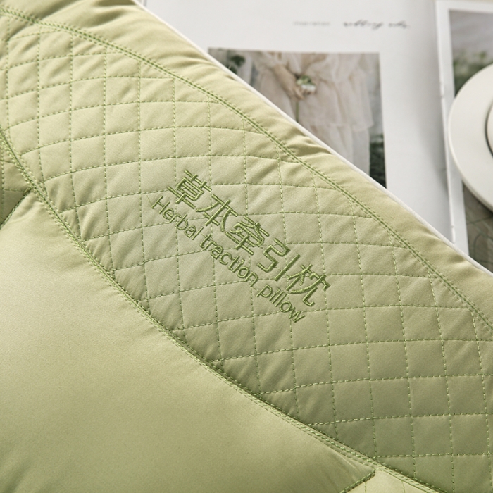 91家纺网 家纺一手货源 找家纺 2023爱来伊草本牵引荞麦枕 绿