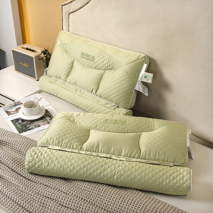 91家纺网 家纺一手货源 找家纺 2023爱来伊草本牵引荞麦枕 绿