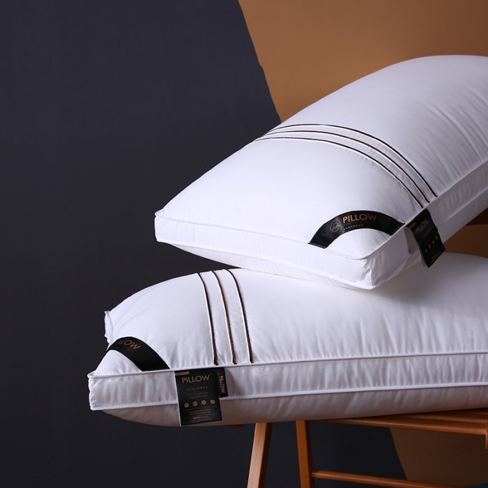 91家纺网 家纺一手货源 找家纺 （总）爱来伊 2022新款全棉立体滚边羽丝绒枕