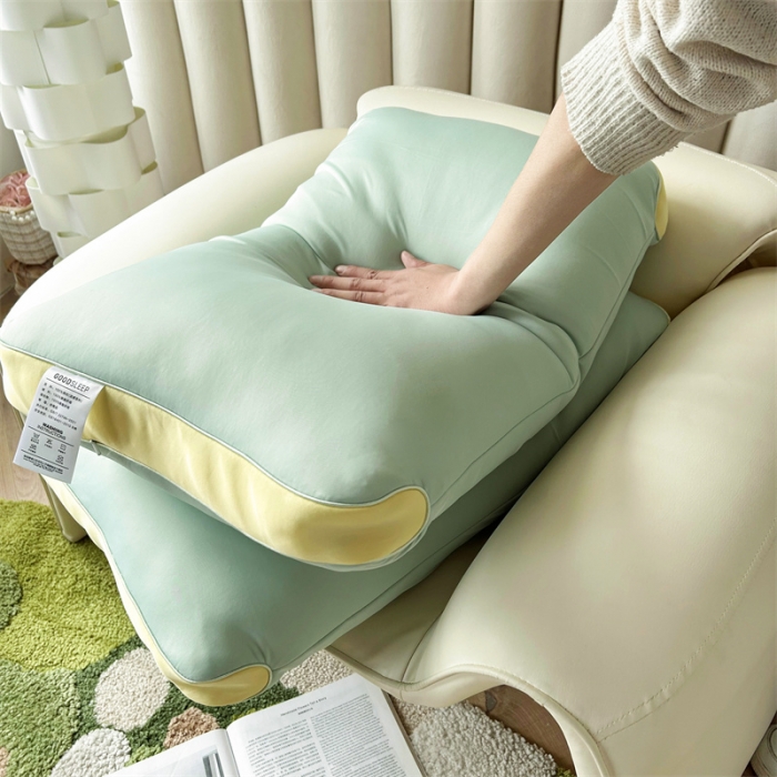 91家纺网 家纺一手货源 找家纺 星芯合 2024新款冰能凉感恒温润肤枕 果油绿