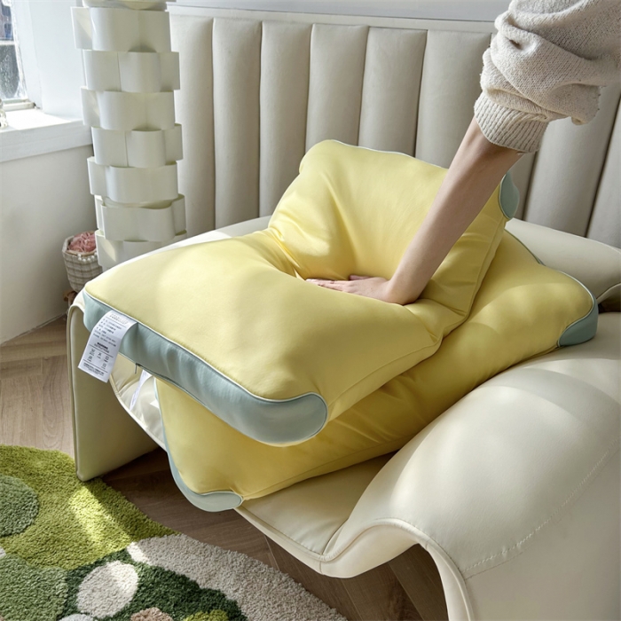 91家纺网 家纺一手货源 找家纺 星芯合 2024新款冰能凉感恒温润肤枕 山杨黄