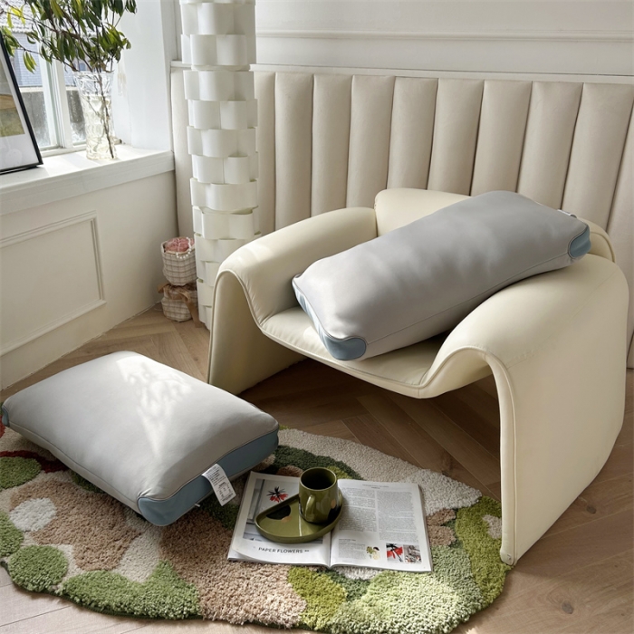 91家纺网 家纺一手货源 找家纺 星芯合 2024新款冰能凉感恒温润肤枕 月光灰