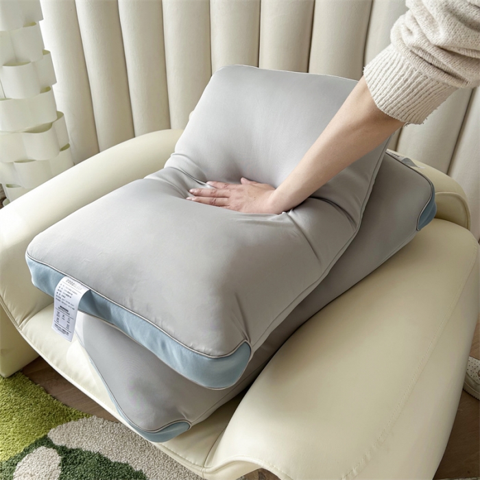 91家纺网 家纺一手货源 找家纺 星芯合 2024新款冰能凉感恒温润肤枕 月光灰