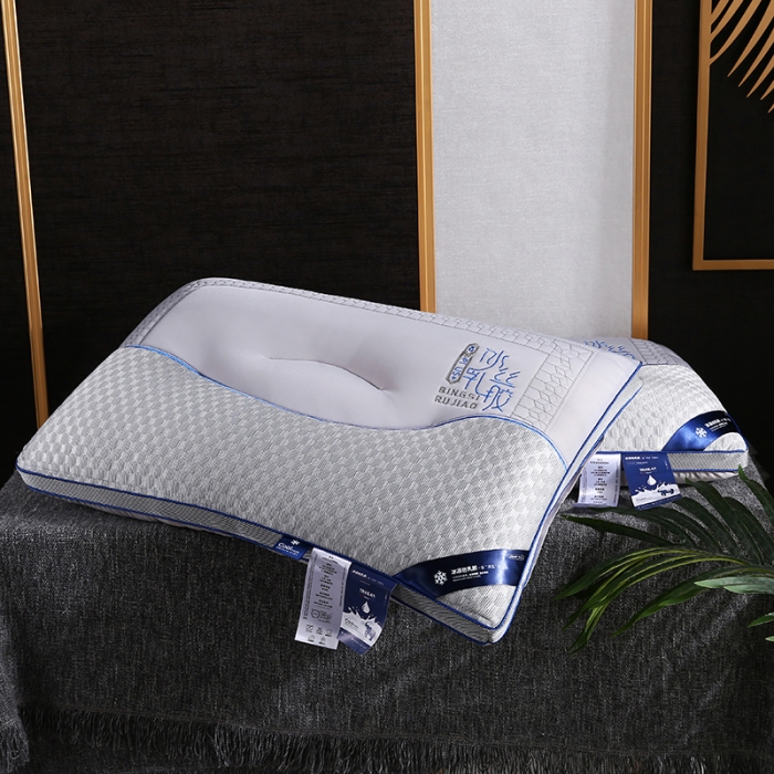 91家纺网 家纺一手货源 找家纺 （总）爱来伊 2022新款冰丝刺绣乳胶枕芯