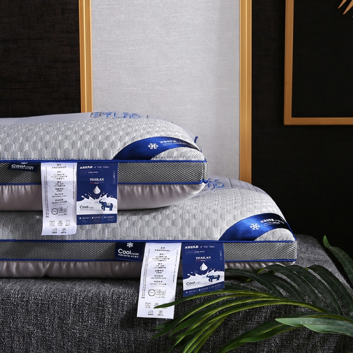 91家纺网 家纺一手货源 找家纺 （总）爱来伊 2022新款冰丝刺绣乳胶枕芯