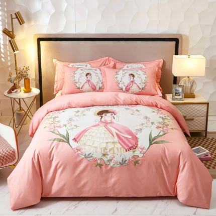 91家纺网 家纺一手货源 找家纺 雲归梦 2023新款13372大版活性四件套 莱茵春色-灰