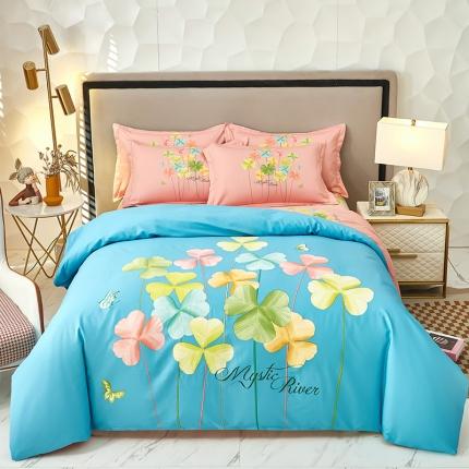 91家纺网 家纺一手货源 找家纺 雲归梦 2023新款13372大版活性四件套 莱茵春色-灰