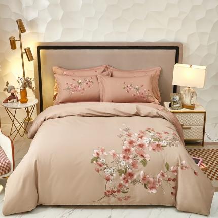 91家纺网 家纺一手货源 找家纺 雲归梦 2023新款13372大版活性四件套 莱茵春色-灰