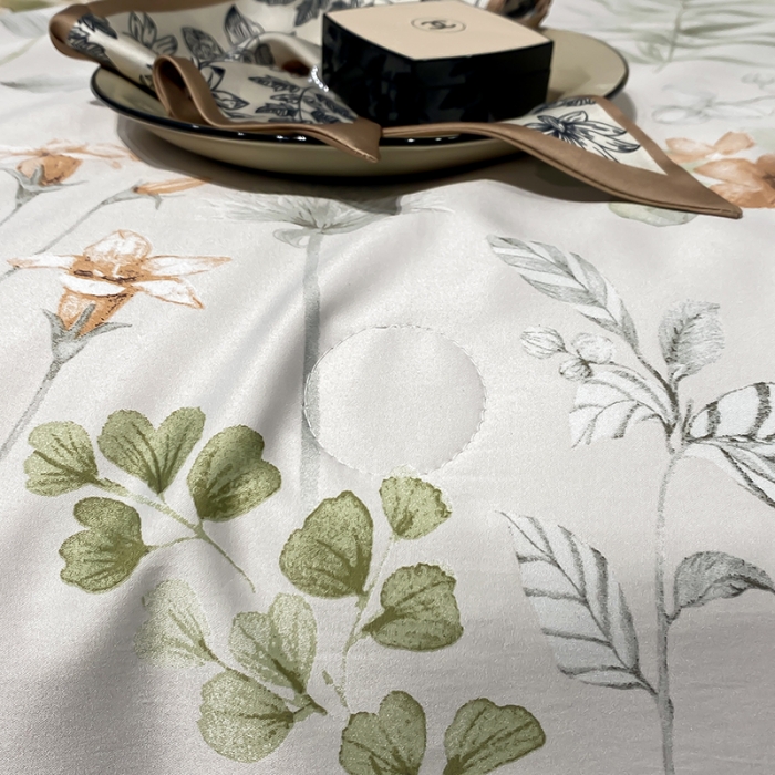 91家纺网 家纺一手货源 找家纺 澳梵家居 2023新款3M工艺雪莲天丝夏被四件套 春日