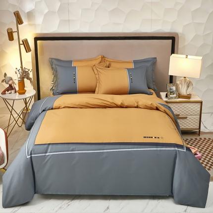 91家纺网 家纺一手货源 找家纺 雲归梦 2023新款13372大版活性四件套 莱茵春色-灰