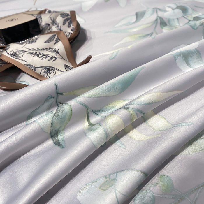 91家纺网 家纺一手货源 找家纺 澳梵家居 2023新款3M工艺雪莲天丝夏被四件套 梦薇